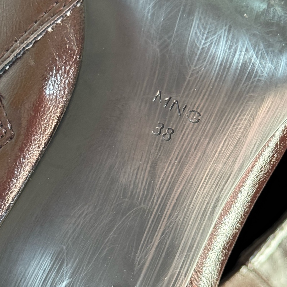 Mango Dark Brown Leather Heeled Boots - Picture 11 of 11
